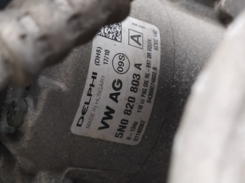 Recambio de compresor aire acondicionado para volkswagen polo (6r1) advance referencia OEM IAM 5N0820803A  