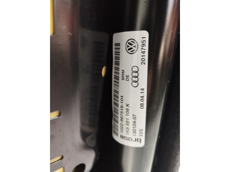 Recambio de asiento delantero derecho para volkswagen scirocco (137) 1.4 tsi (90kw) referencia OEM IAM 1K8881106K  