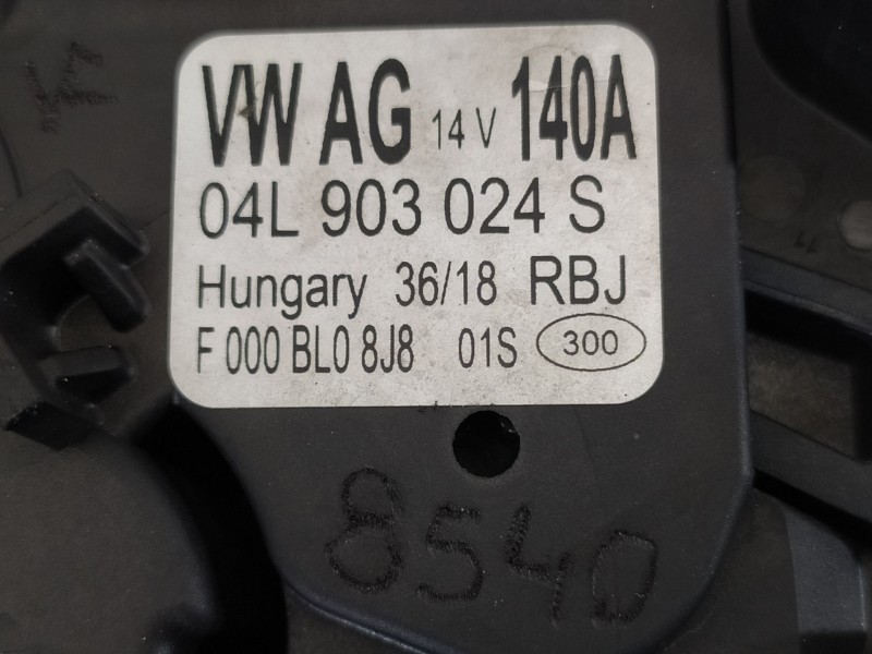 Recambio de alternador para volkswagen caddy furgón/kombi furgón bluemotion referencia OEM IAM 04L903024S F000BL08J8 