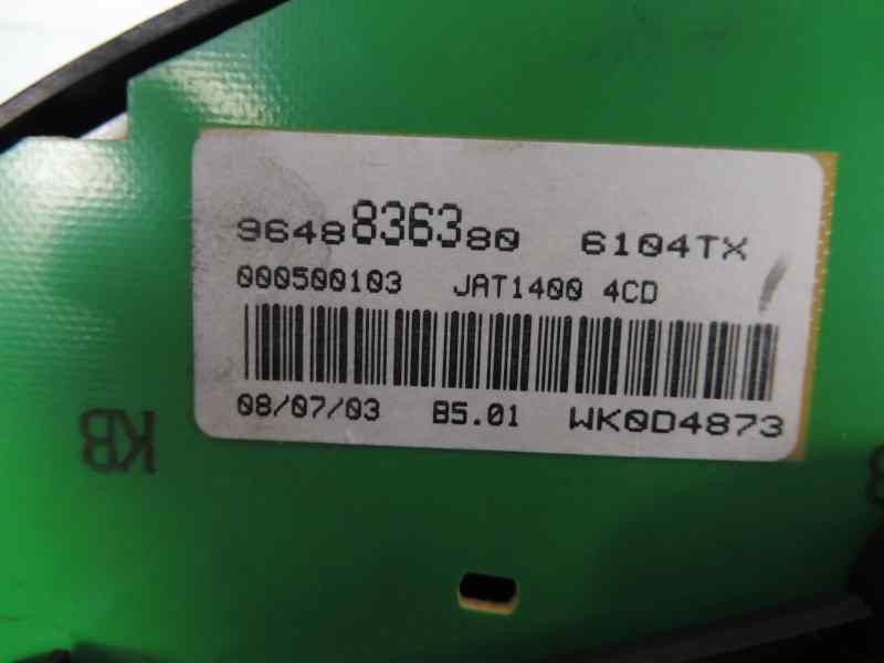 Recambio de cuadro instrumentos para peugeot 206 berlina xr referencia OEM IAM 9648836380 WK0D4873 JAT14004CD