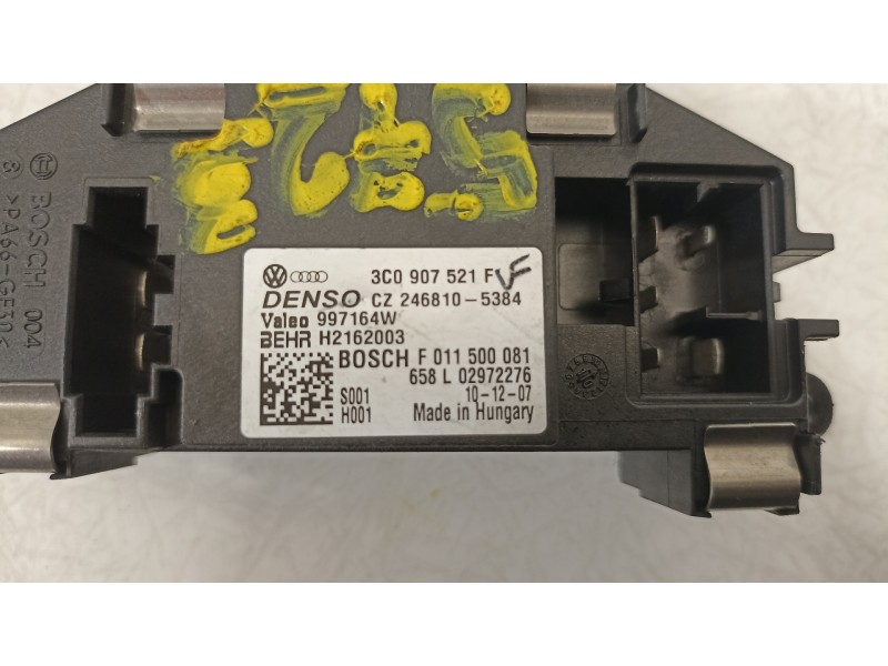 Recambio de resistencia calefaccion para volkswagen scirocco (137) 1.4 tsi (118kw) referencia OEM IAM 3C0907521F  