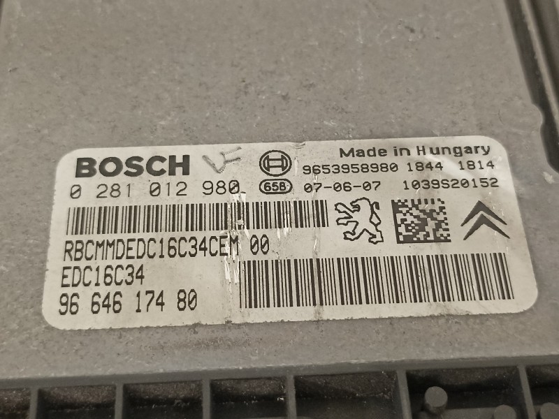 Recambio de centralita motor uce para citroën c4 grand picasso exclusive referencia OEM IAM 9664617480 28101217480 