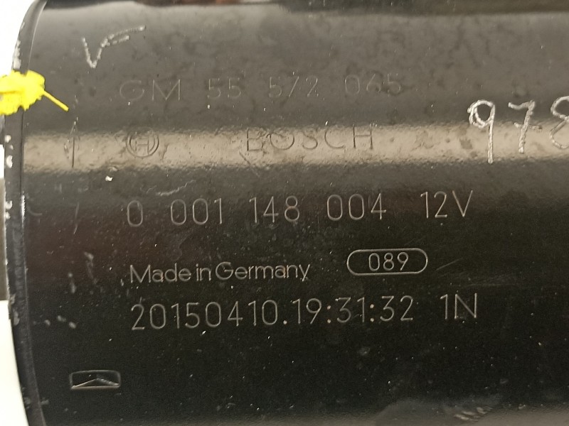 Recambio de motor arranque para opel insignia berlina excellence referencia OEM IAM 55572065  