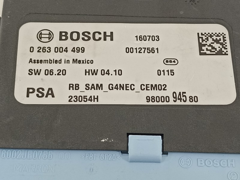 Recambio de modulo electronico para citroën c4 lim. shine referencia OEM IAM 9800094580 0263004499 