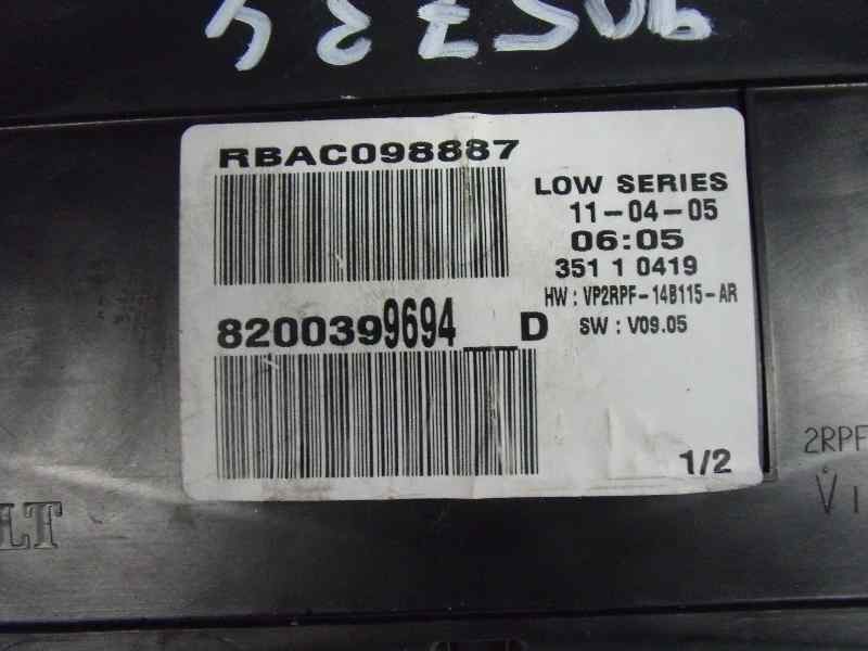 Recambio de cuadro instrumentos para renault megane ii classic berlina confort dynamique referencia OEM IAM 8200399694  