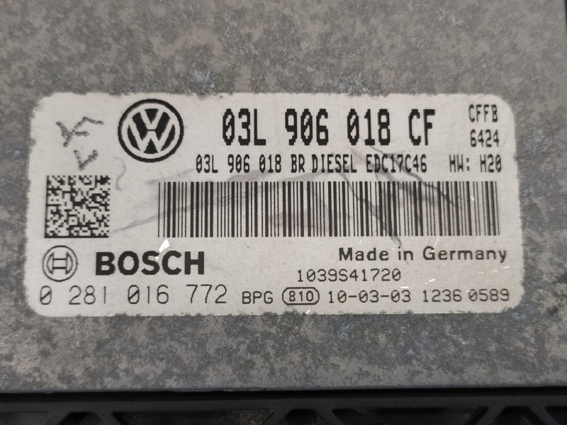 Recambio de centralita motor uce para skoda suberb (3t4) active referencia OEM IAM 03L906018CF 03L906018BR 0281016772