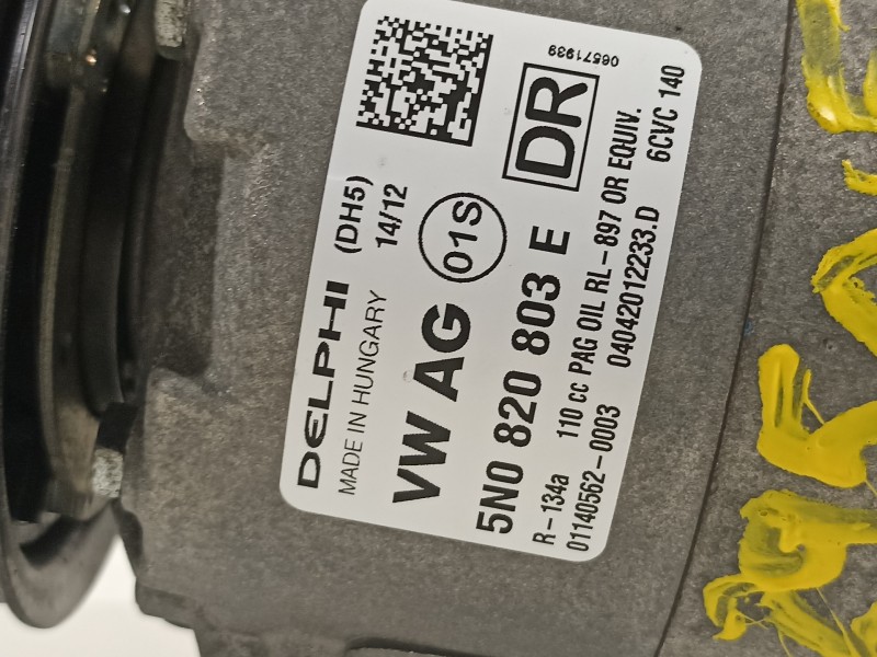 Recambio de compresor aire acondicionado para volkswagen golf plus (521) advance referencia OEM IAM 5N0820803E  