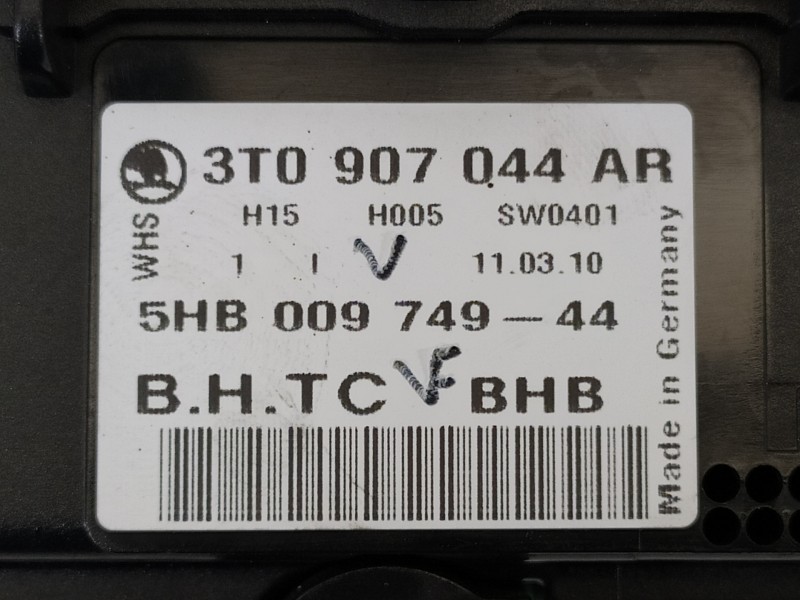 Recambio de mando climatizador para skoda suberb (3t4) active referencia OEM IAM 3T0907044AR 5HB009749 