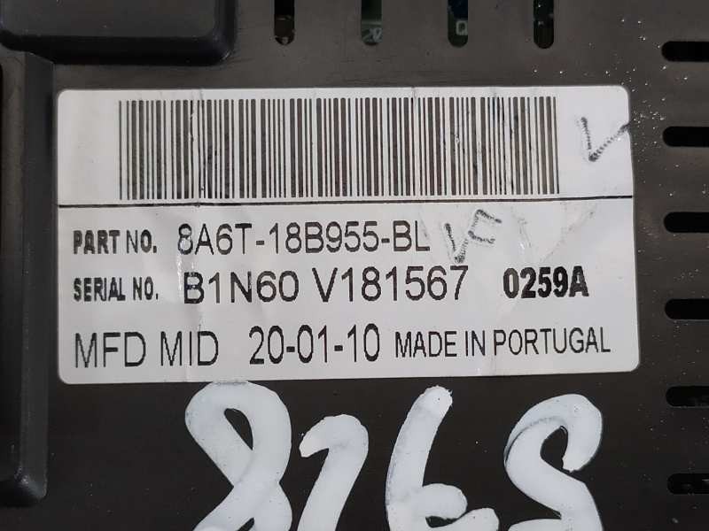 Recambio de pantalla multifuncion para ford fiesta (cb1) trend referencia OEM IAM 8A6T18B955BL  