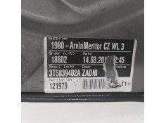 Recambio de elevalunas trasero derecho para skoda suberb (3t4) active referencia OEM IAM 3T5839402A 8K0959812A  2