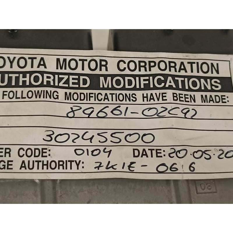 Recambio de centralita motor uce para toyota corolla (e15) high referencia OEM IAM 8966102C92 1758009551 