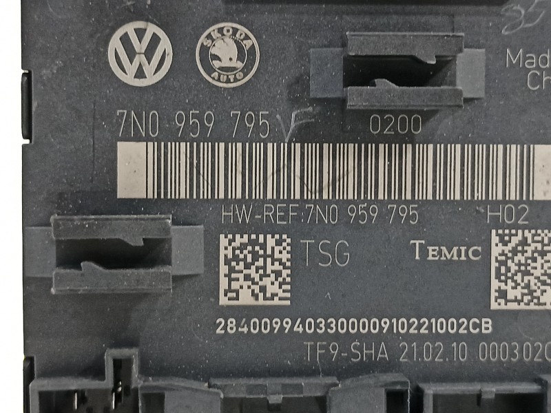 Recambio de modulo confort para skoda suberb (3t4) active referencia OEM IAM 7N0959795  