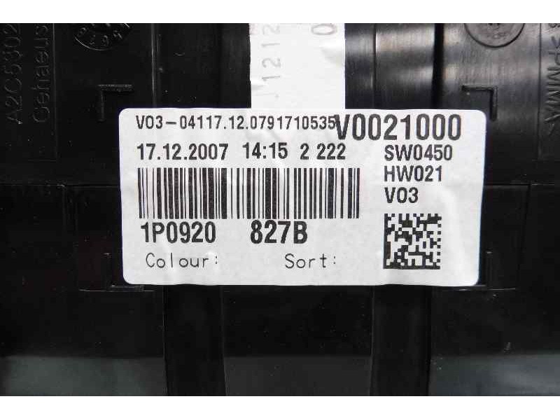 Recambio de cuadro instrumentos para seat leon (1p1) stylance / style referencia OEM IAM 1P0920827B  