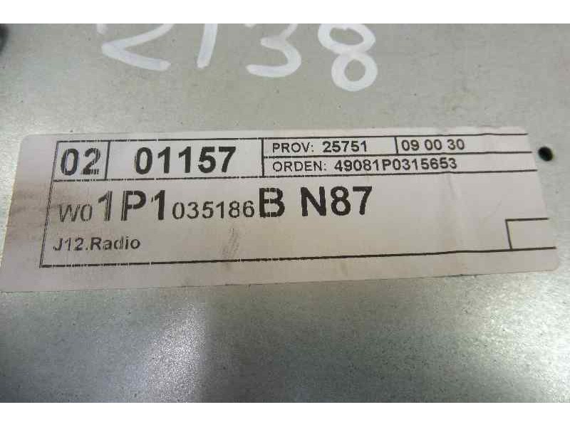 Recambio de sistema audio / radio cd para seat leon (1p1) stylance / style referencia OEM IAM 1P1035186  