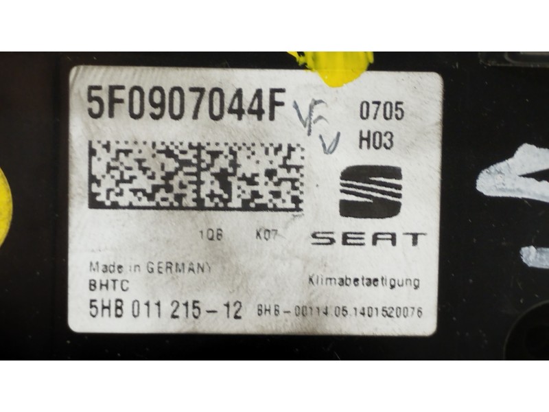 Recambio de mando climatizador para seat leon (5f1) reference plus referencia OEM IAM 5F0907044F  