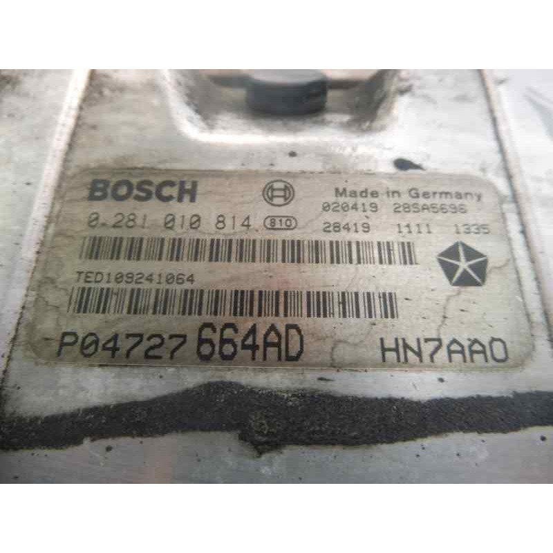 Recambio de centralita motor uce para chrysler voyager (rg) 2.5 crd se referencia OEM IAM P04727664AD 0281010814 