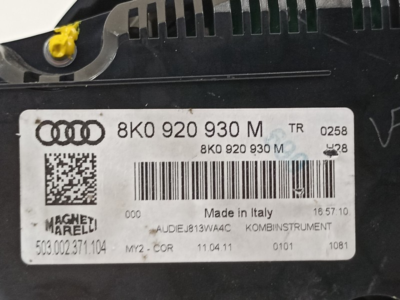 Recambio de cuadro instrumentos para audi a4 ber. (b8) básico referencia OEM IAM 8K0920930M  