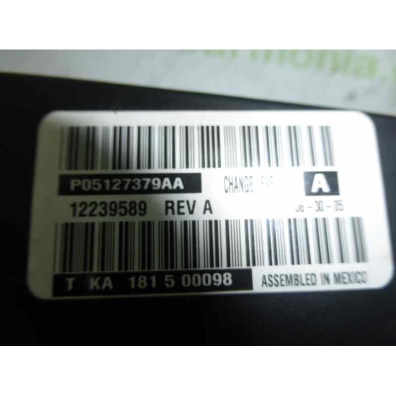 Recambio de mando climatizador para chrysler voyager (rg) 2.5 crd lx referencia OEM IAM P05127379AA 05127379AA 12239589