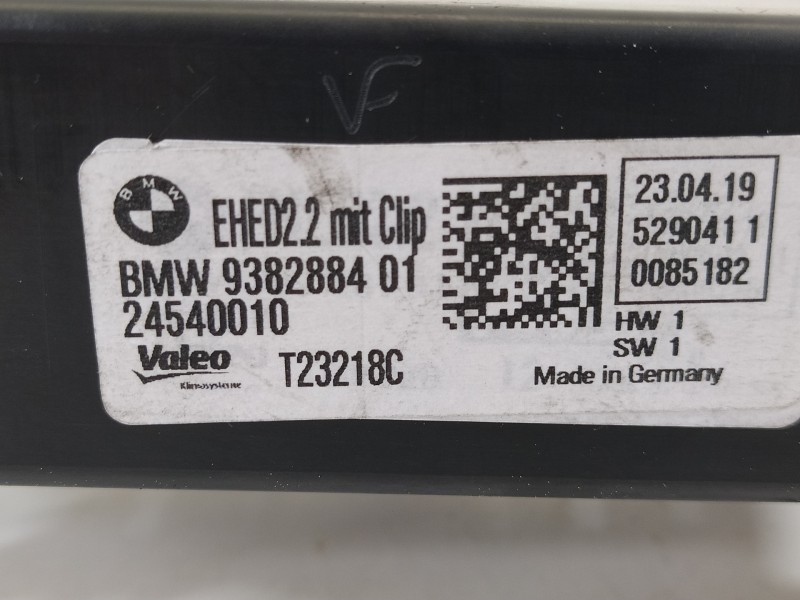 Recambio de resistencia calefaccion para bmw serie 3 berlina (g20) 330d referencia OEM IAM 9382884 24540010 T23218C