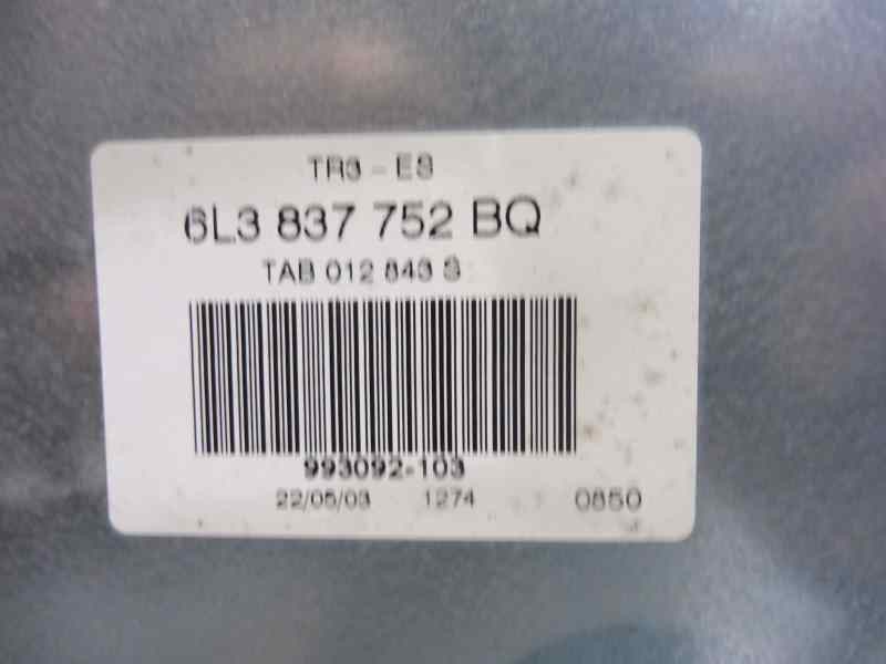 Recambio de elevalunas delantero derecho para seat ibiza (6l1) stella referencia OEM IAM 6L3837752BQ 6Q2959801A  Recambio de elevalunas delantero derecho para seat ibiza (6l1) stella referencia OEM IAM 6L3837752BQ 6Q2959801A