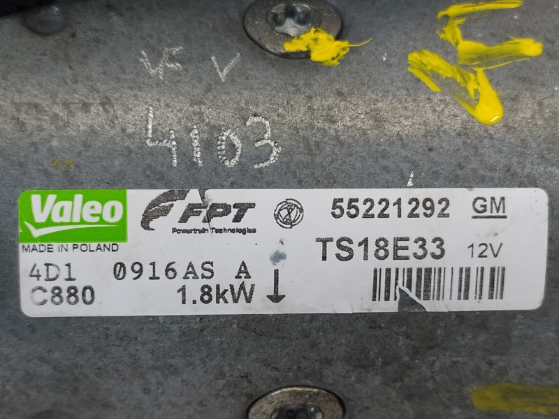 Recambio de motor arranque para opel corsa d enjoy referencia OEM IAM 55221292 TS18E33 