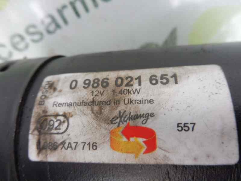 Recambio de motor arranque para peugeot partner kombi confort referencia OEM IAM 0986021651  