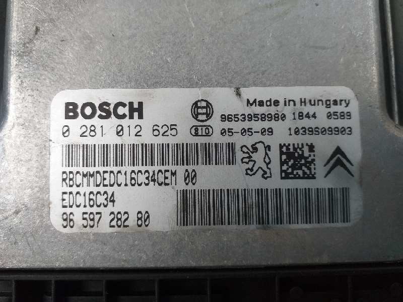 Recambio de centralita motor uce para peugeot 407 st confort referencia OEM IAM 9659728280 0281012625 EDC16C34