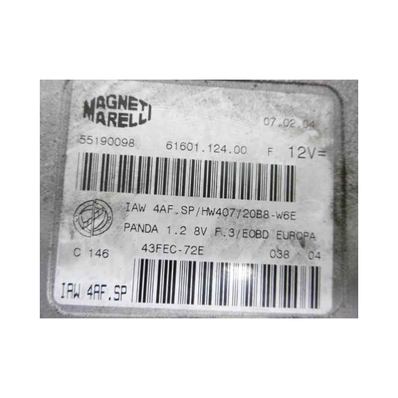 Recambio de centralita motor uce para fiat panda (169) 1.2 8v emotion referencia OEM IAM 55190098 6160112400 