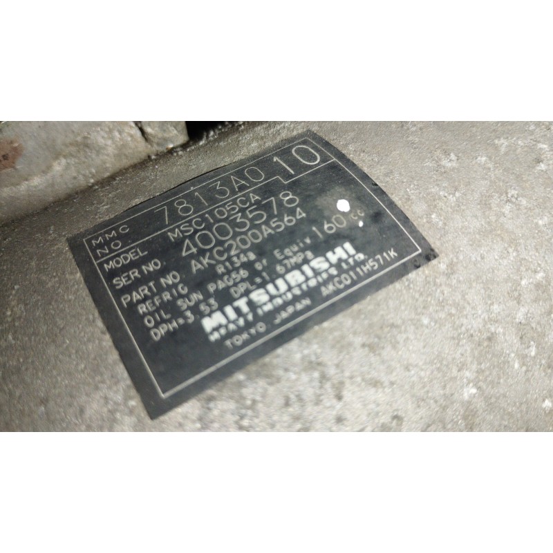 Recambio de compresor aire acondicionado para mitsubishi grandis (na0w) 2.0 di-d inform referencia OEM IAM 7813A010  