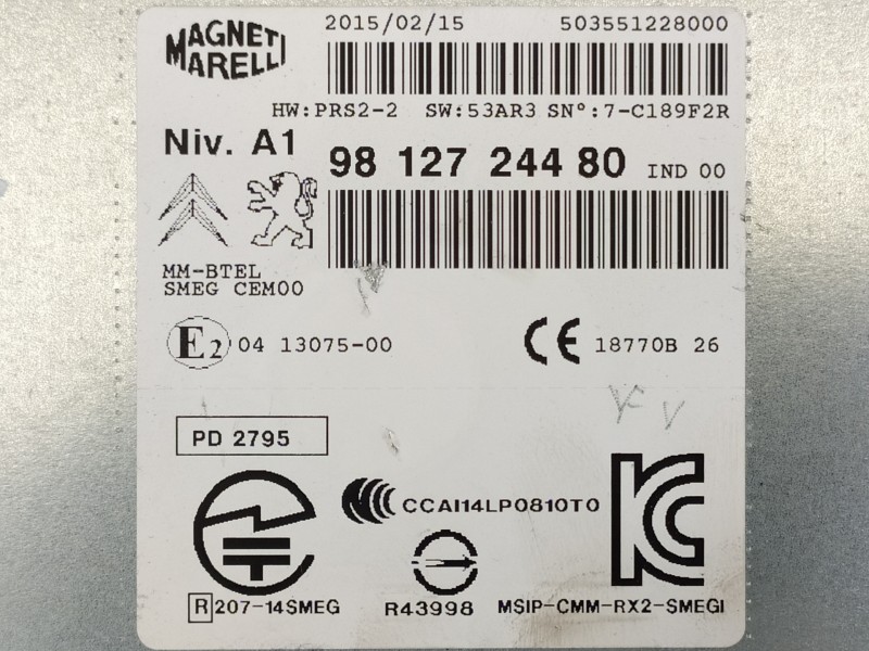 Recambio de sistema audio / radio cd para citroën c4 lim. feel referencia OEM IAM 9812724480  