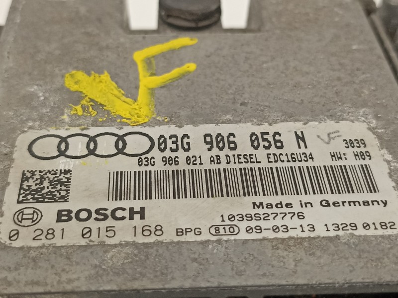 Recambio de centralita motor uce para audi a3 (8p) 1.9 tdi ambiente referencia OEM IAM 03G906056N 0281015168 