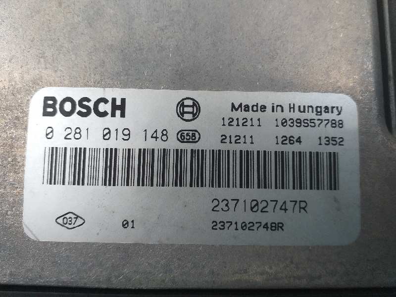 Recambio de centralita motor uce para renault clio iv dynamique referencia OEM IAM 237102747R 0281019148 237102748R