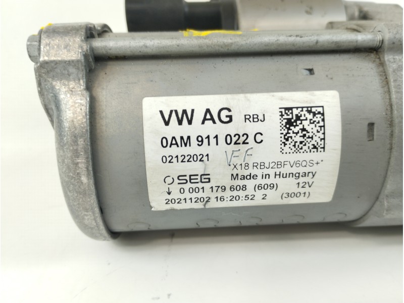 Recambio de motor arranque para volkswagen t-roc advance referencia OEM IAM 0AM911022C 0001179608 20211202