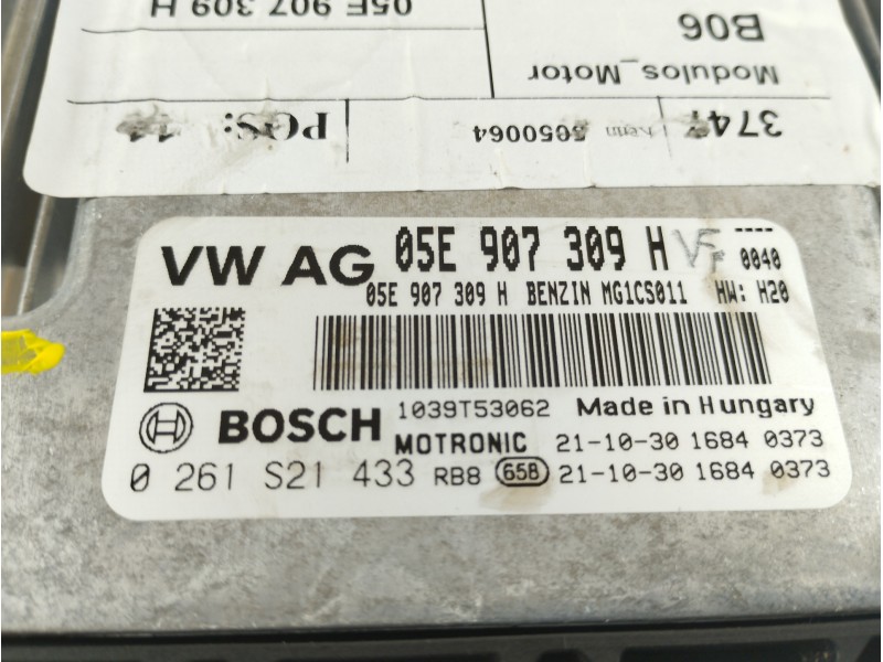 Recambio de centralita motor uce para volkswagen t-roc advance referencia OEM IAM 05E907309H 0261S21433 