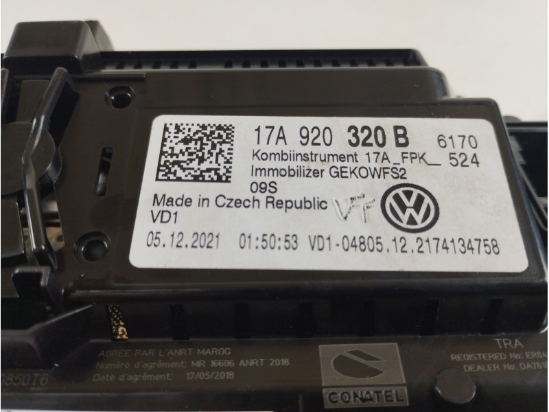 Recambio de cuadro instrumentos para volkswagen t-roc advance referencia OEM IAM 17A920320B A3C0791740101 