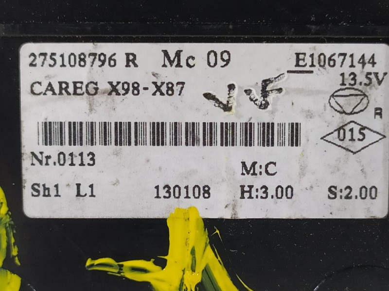 Recambio de mando climatizador para renault clio iv dynamique referencia OEM IAM 275108796R  