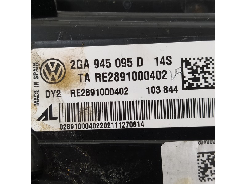 Recambio de piloto trasero izquierdo para volkswagen t-roc advance referencia OEM IAM 2GA945095D 2891000402 