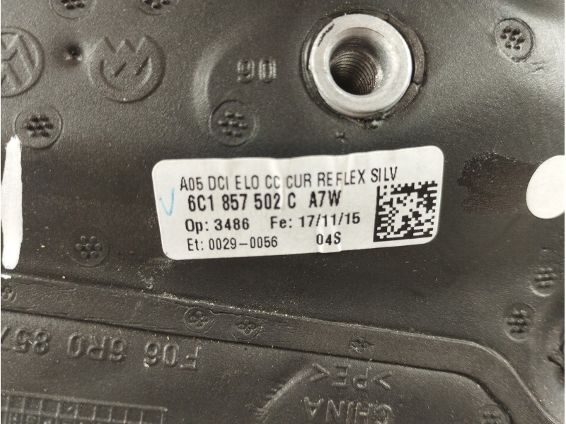 Recambio de retrovisor derecho para volkswagen polo (6c1) crosspolo referencia OEM IAM 6C1857502C  