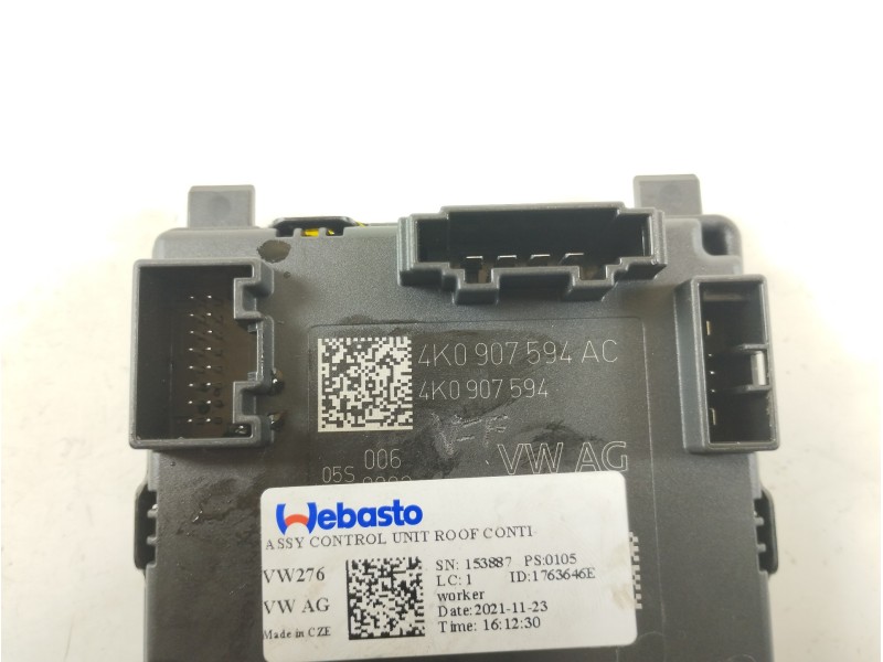 Recambio de modulo electronico para volkswagen t-roc advance referencia OEM IAM 4K0907594AC 4K0907594 