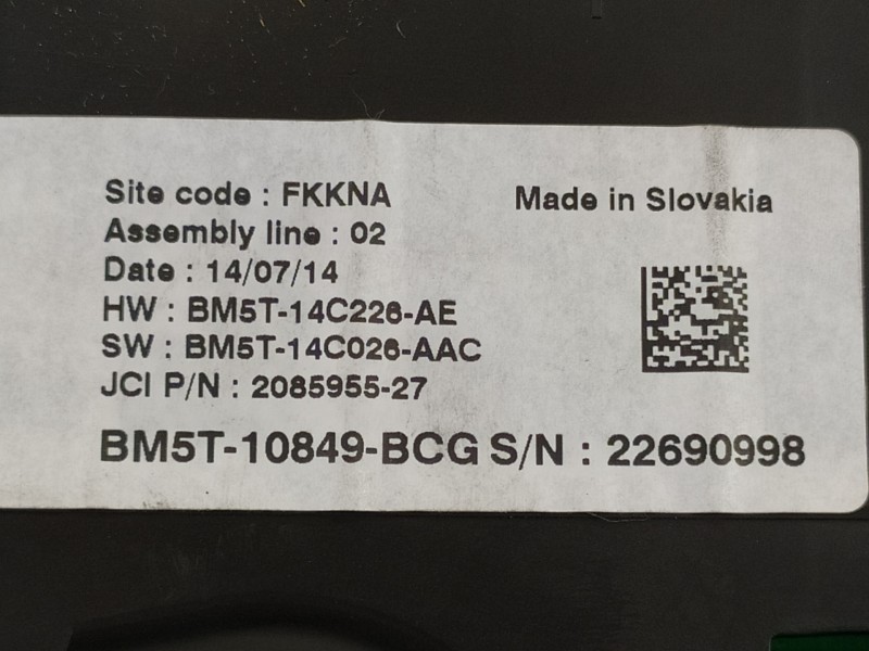 Recambio de cuadro instrumentos para ford c-max edition referencia OEM IAM BM5T10849BCG  