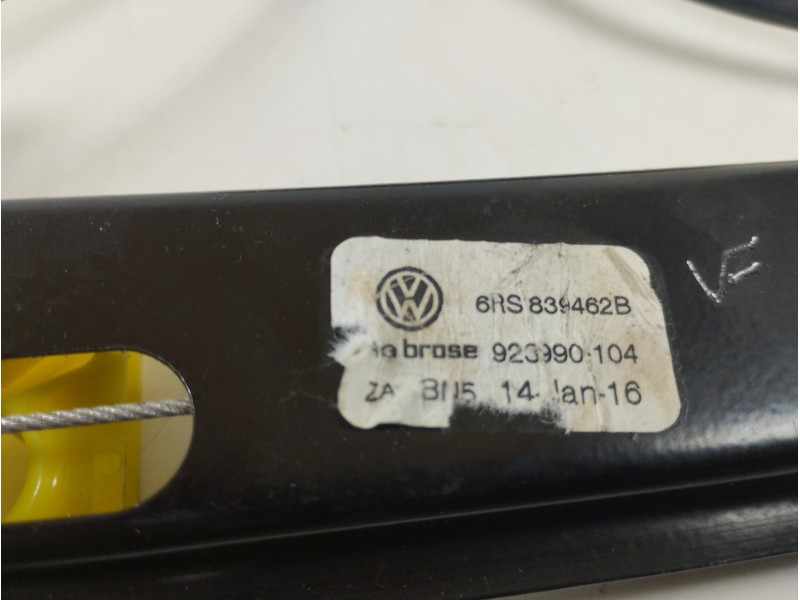 Recambio de elevalunas trasero derecho para volkswagen polo (6c1) crosspolo referencia OEM IAM 6RS839462B 6R0959812AA 