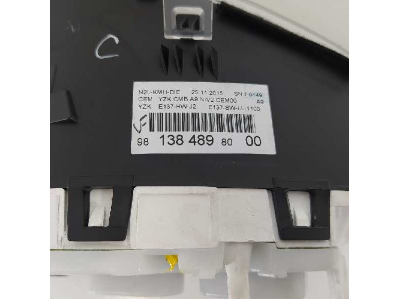 Recambio de cuadro instrumentos para peugeot 208 active referencia OEM IAM 9813848980  