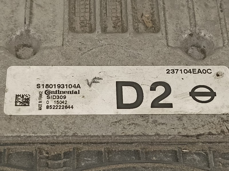 Recambio de centralita motor uce para nissan pulsar (c13) acenta referencia OEM IAM 237104EA0C S180193104A 