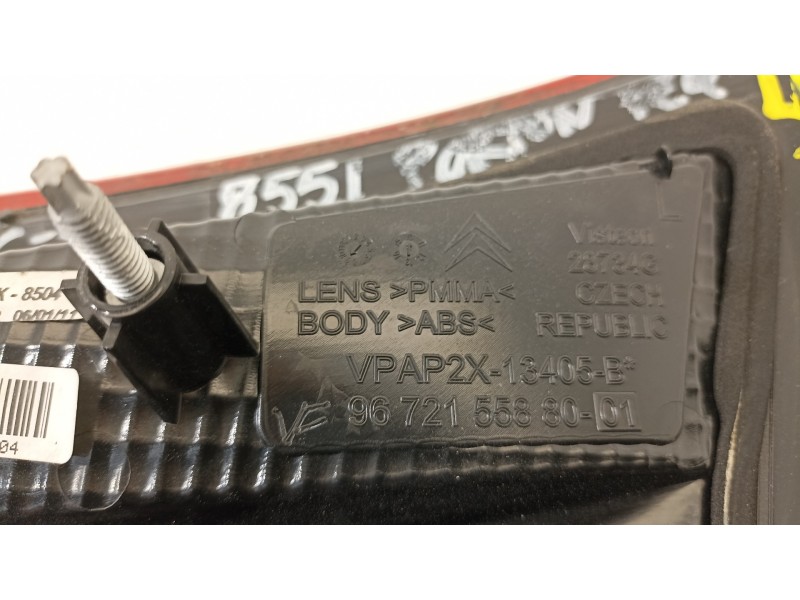 Recambio de piloto trasero izquierdo en porton para citroën c4 lim. collection referencia OEM IAM 9672155880  