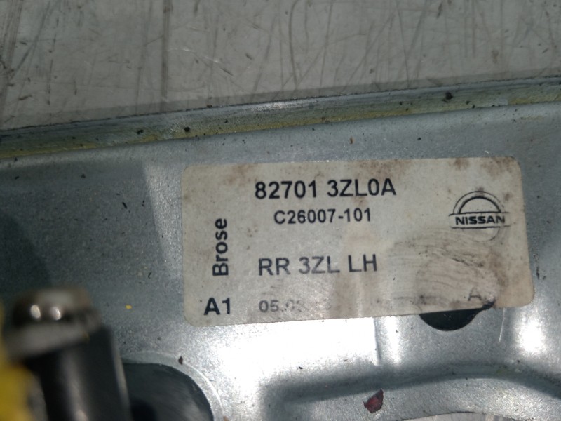 Recambio de elevalunas trasero izquierdo para nissan pulsar (c13) acenta referencia OEM IAM 827013ZL0A  