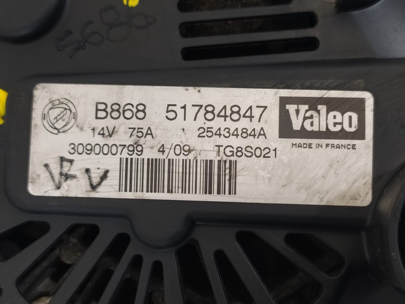 Recambio de alternador para fiat fiorino sx furg. referencia OEM IAM 51784847 2543484A TG8S021