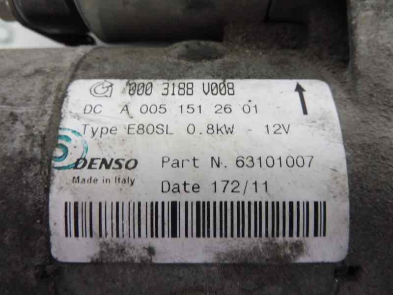 Recambio de motor arranque para smart coupe passion referencia OEM IAM A0051512601 0003188V008 63101007