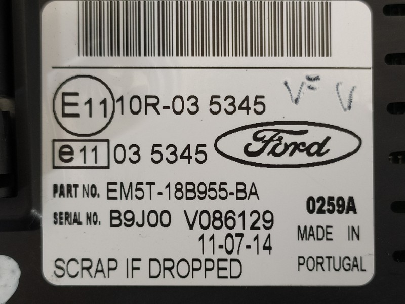 Recambio de pantalla multifuncion para ford c-max edition referencia OEM IAM EM5T18B955BA  