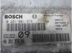 Recambio de centralita motor uce para peugeot 406 berlina (s1/s2) srdt referencia OEM IAM 9635157280 0281001978 EDC15C2 2