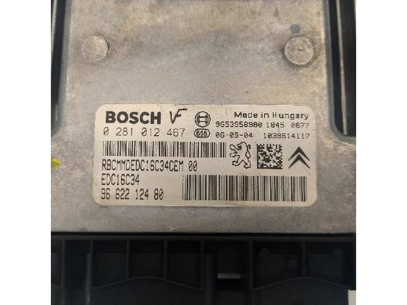 Recambio de centralita motor uce para peugeot 207 xs pack referencia OEM IAM 9662212480 0281012467 